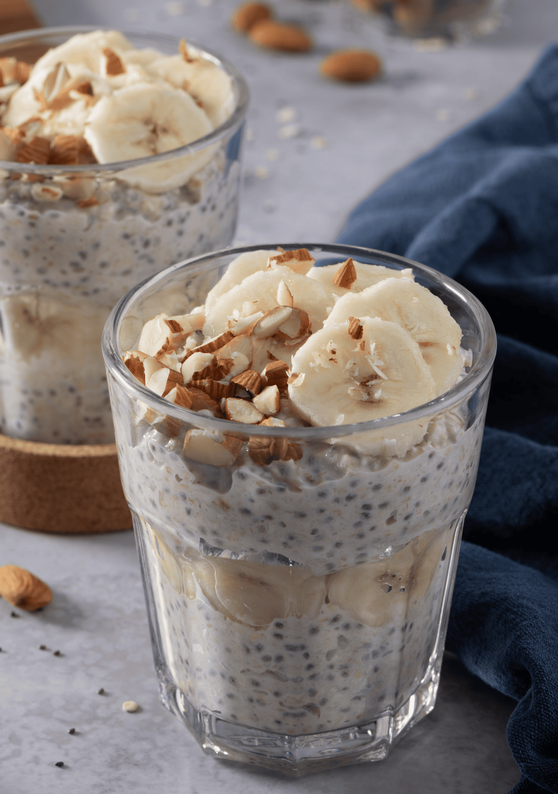 Banana Almond Overnight Oats for First Trimester Digestion