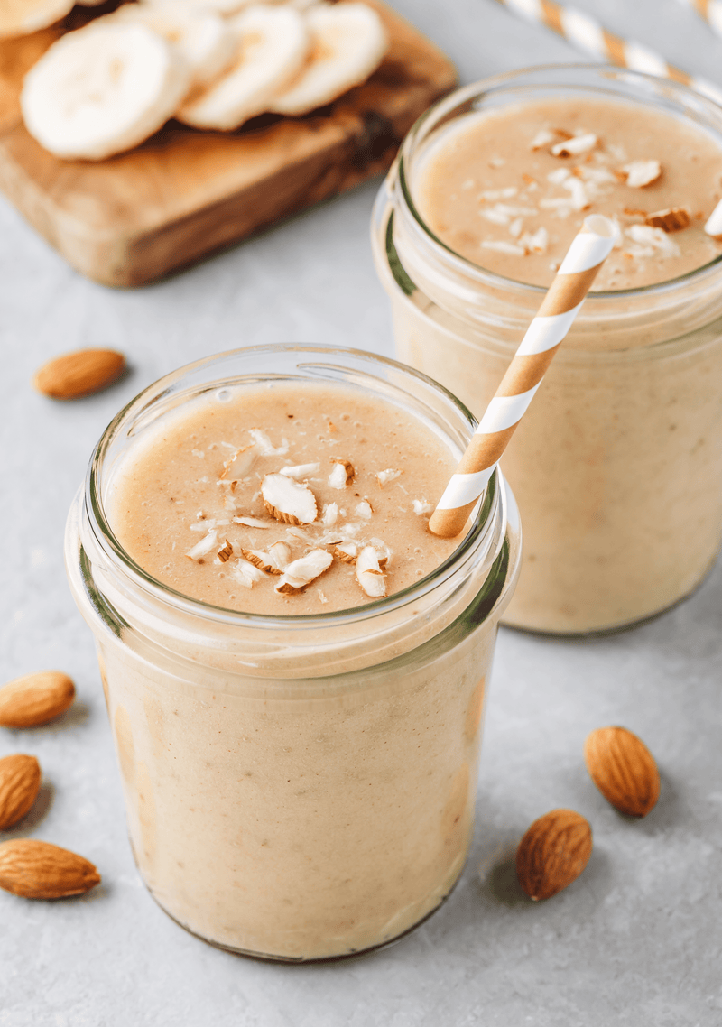Dairy-Free Banana Almond Smoothie for First Trimester (High-Protein!)