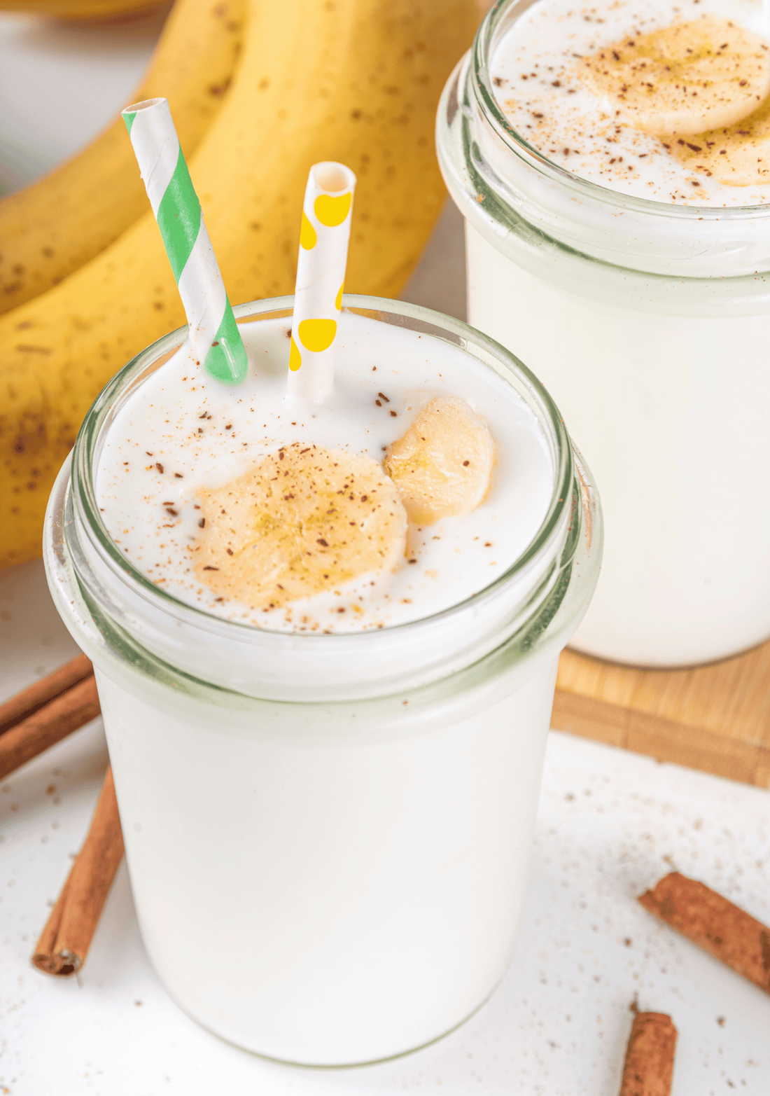 Dairy-Free Cinnamon Banana Smoothie for First Trimester Morning Sickness
