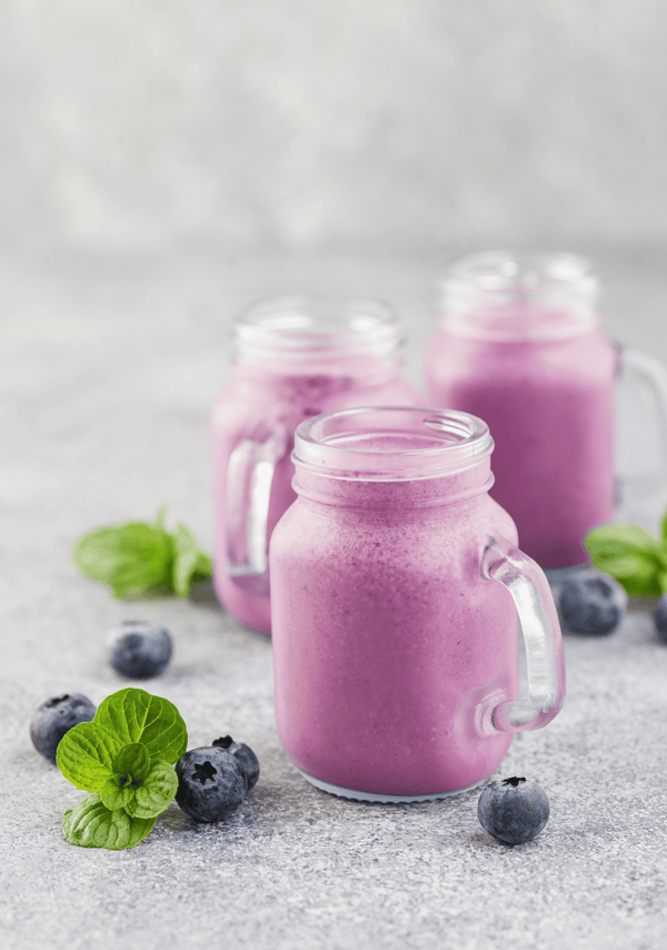 Dairy-Free Blueberry Pie Smoothie for First Trimester Cravings