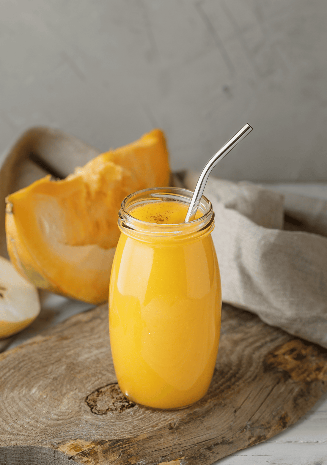 Dairy-Free Pumpkin Apple Smoothie for First Trimester Bloating