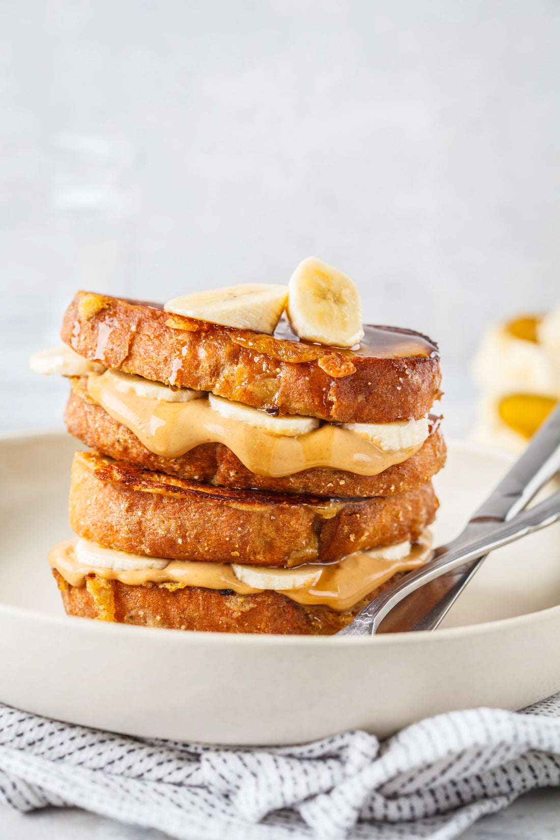 Morning Sickness French Toast Stack with Peanut Butter (Great for First Trimester!!)