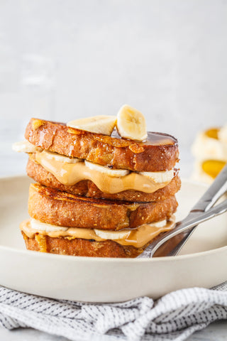 Morning Sickness French Toast Stack with Peanut Butter (Great for First Trimester!!)