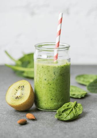 Dairy-Free Kiwi Green Detox Smoothie for First Trimester Digestion