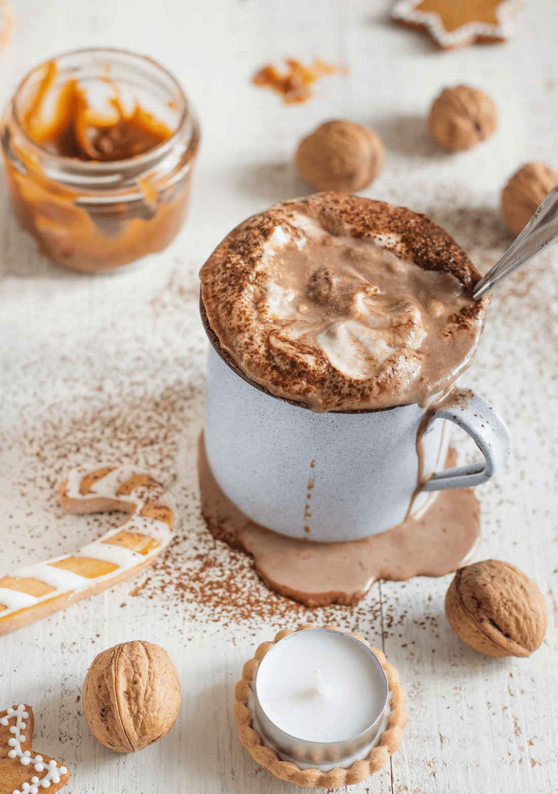Dairy-Free Dulce de Leche Hot Chocolate for First Trimester Cravings
