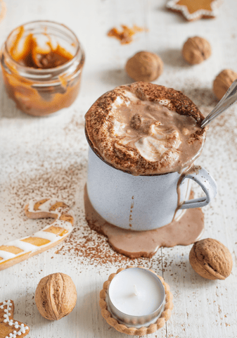 Dairy-Free Dulce de Leche Hot Chocolate for First Trimester Cravings