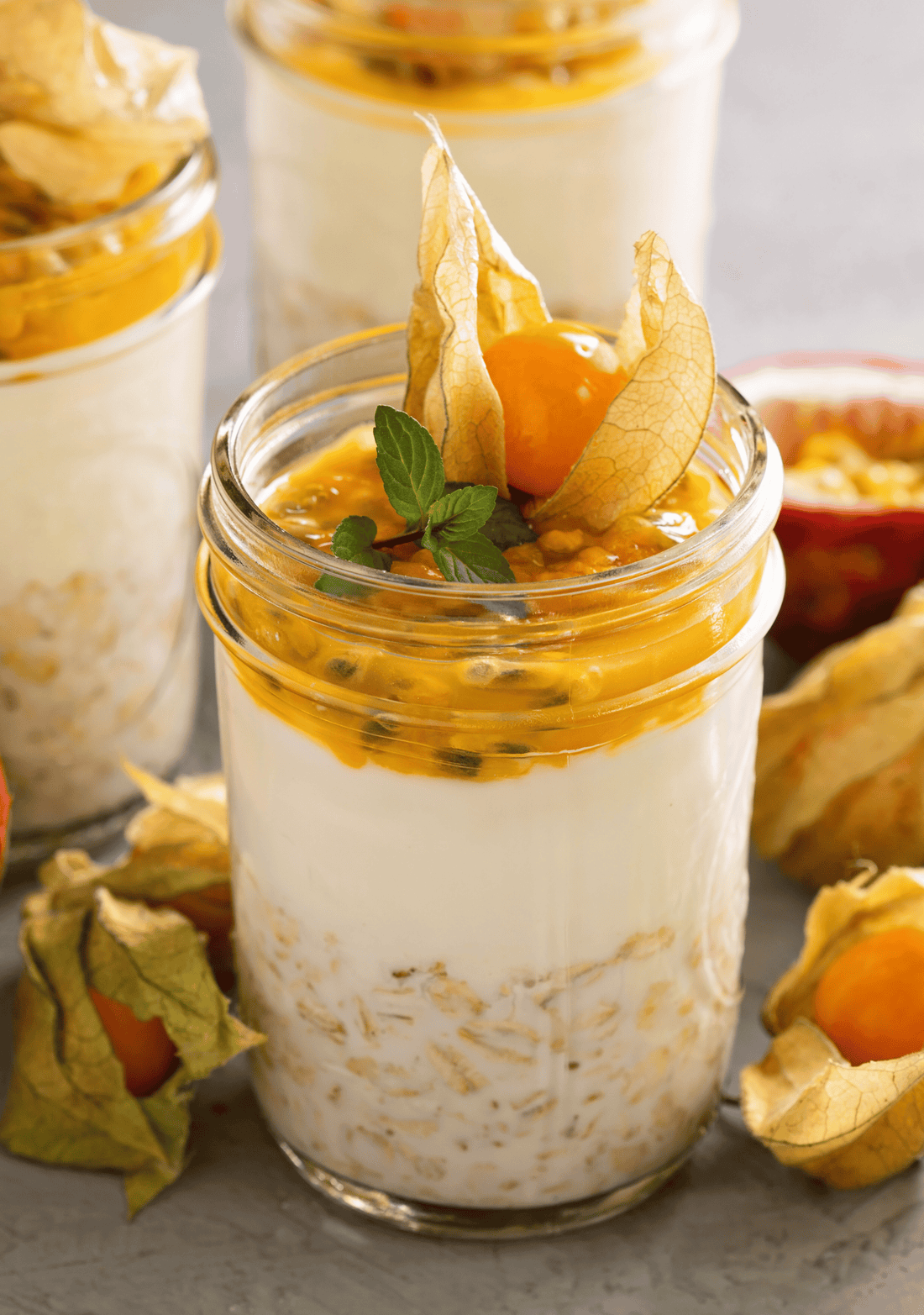 Passionfruit Overnight Oats for First Trimester Morning Sickness