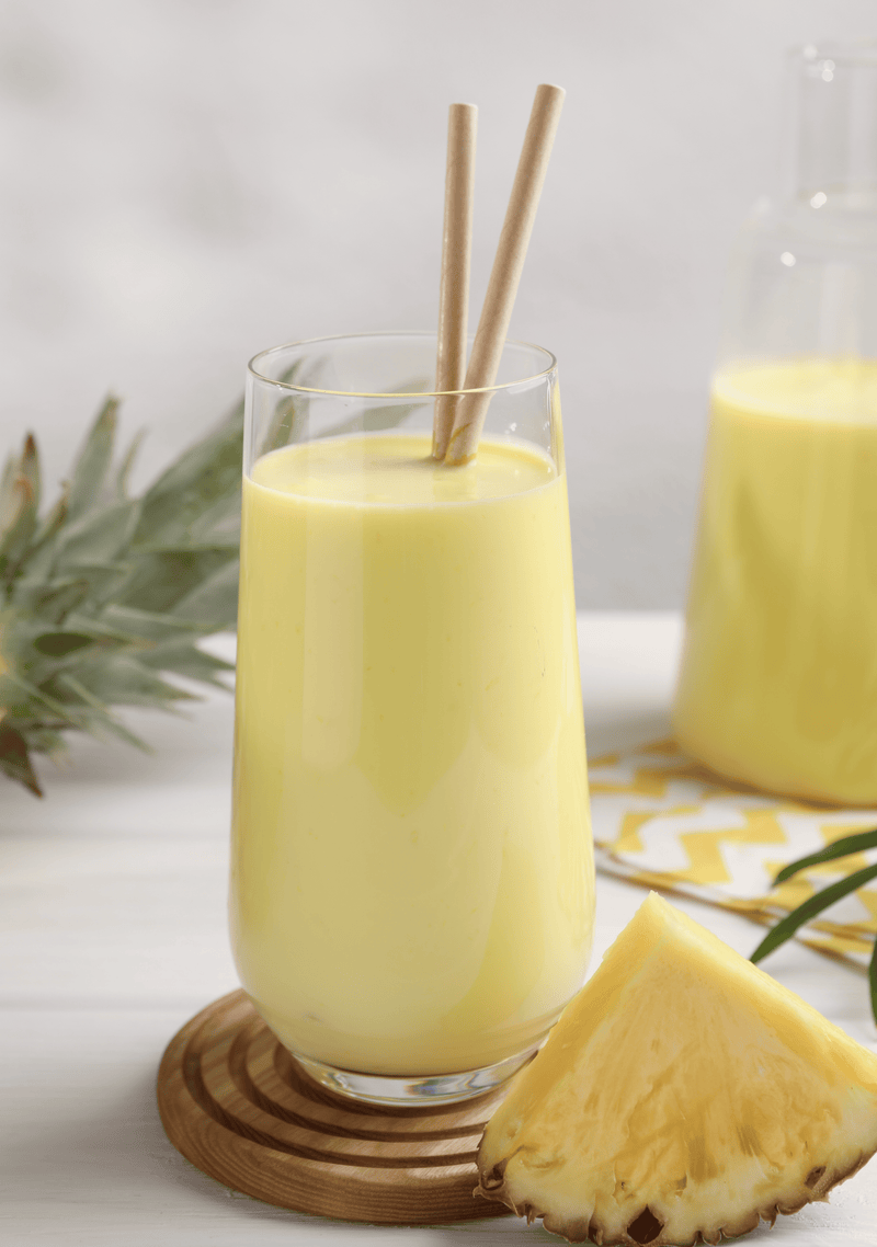 Dairy-Free Pineapple Banana Smoothie for First Trimester Morning Sickness
