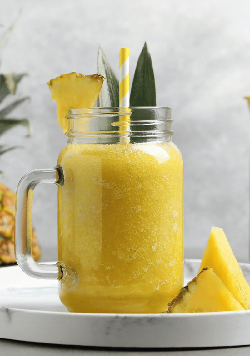 Dairy-Free Pineapple Ginger Smoothie for First Trimester Nausea