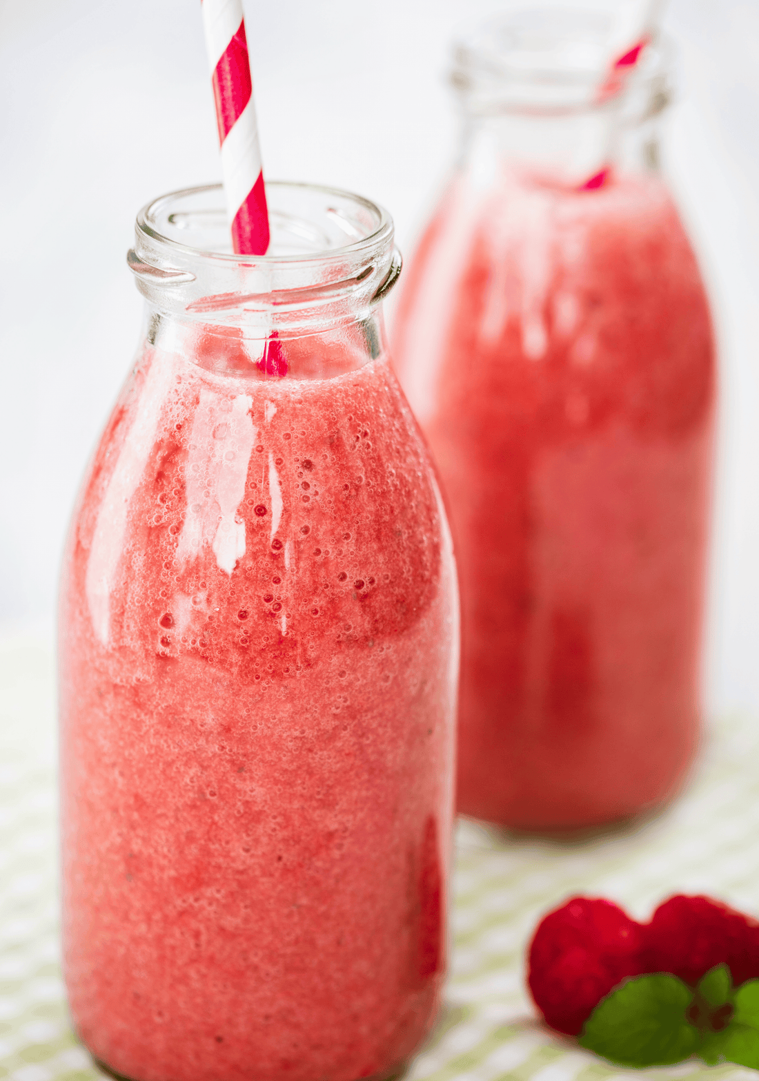 Dairy-Free Raspberry Pineapple Smoothie for First Trimester Nausea