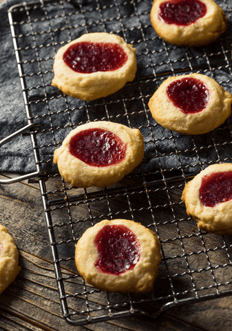 Dairy-Free Strawberry Thumbprint Cookies for First Trimester Cravings