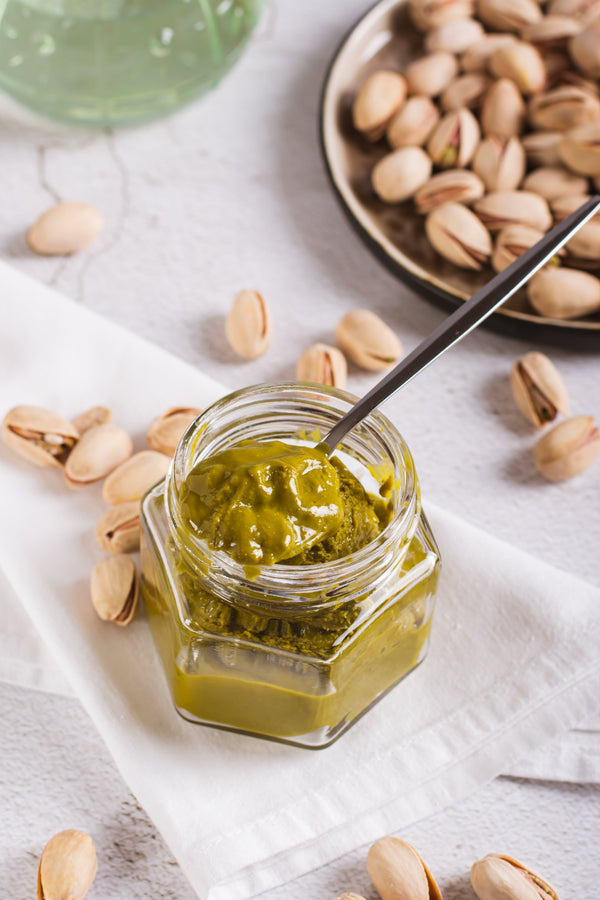 High-Fiber, Pregnancy-Safe Homemade Pistachio Butter Recipe (Sugar-Free!!)